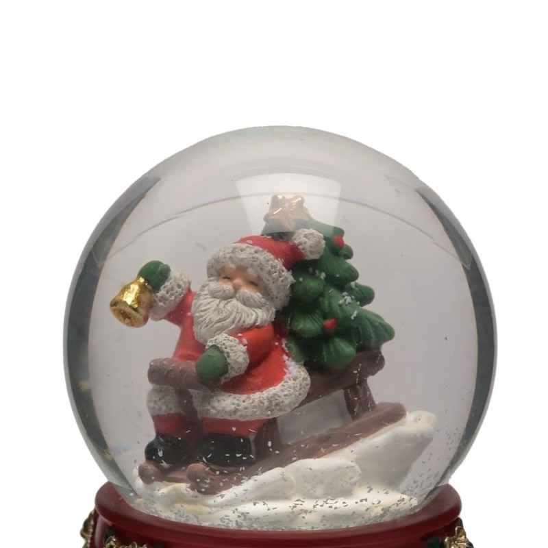 Christmas 60mm Snow Globe Waterball Decoration - Santa on Sleigh