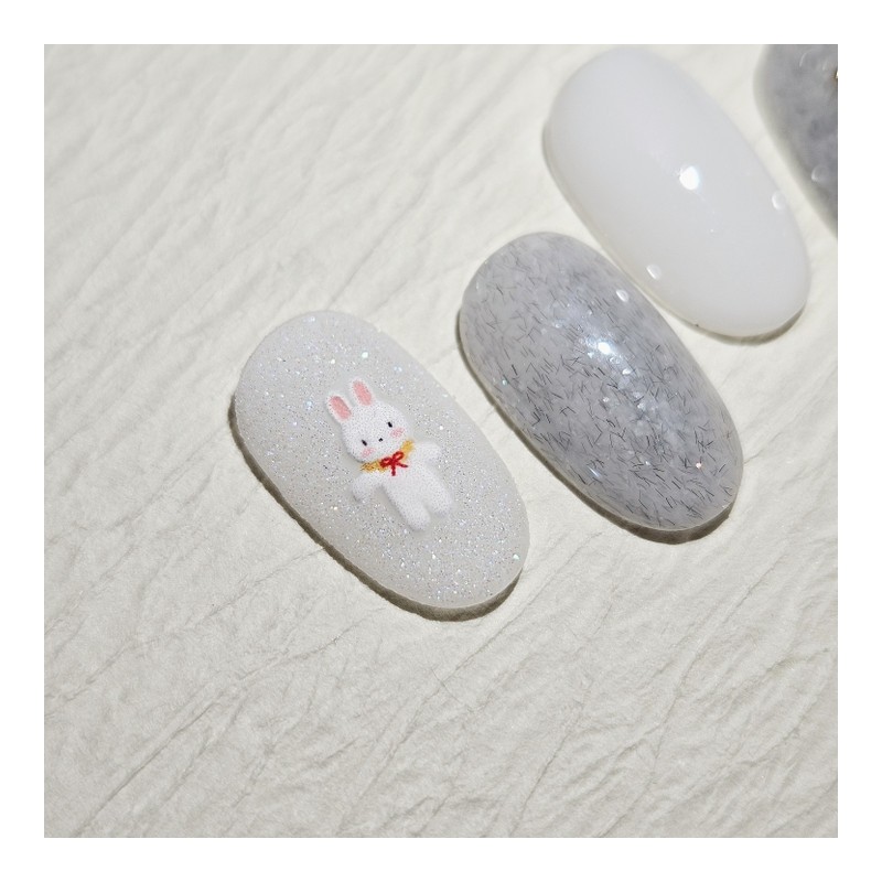 Snowdoll handmade nail tips - Coffin Long / 스노우돌 수제네일팁