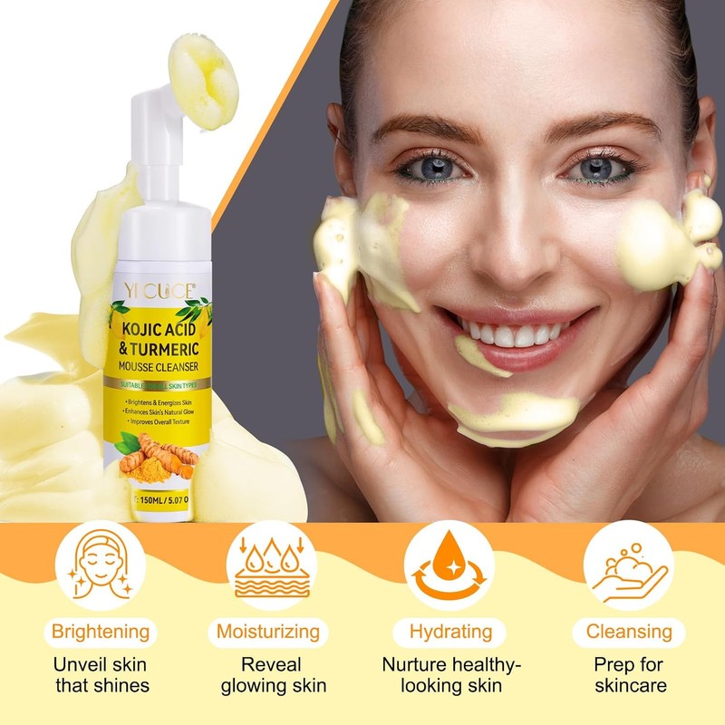 Pack 2 de limpiador facial espumoso de cúrcuma – 150