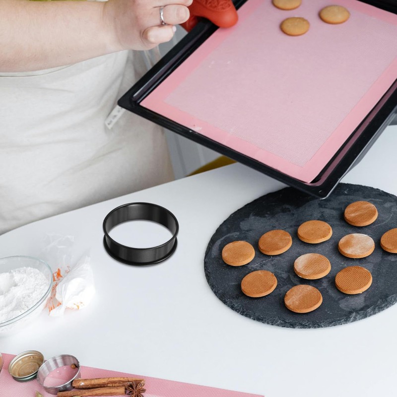 4pcs Non-Stick English Muffin Rings Stainless Steel Cooking Molds for