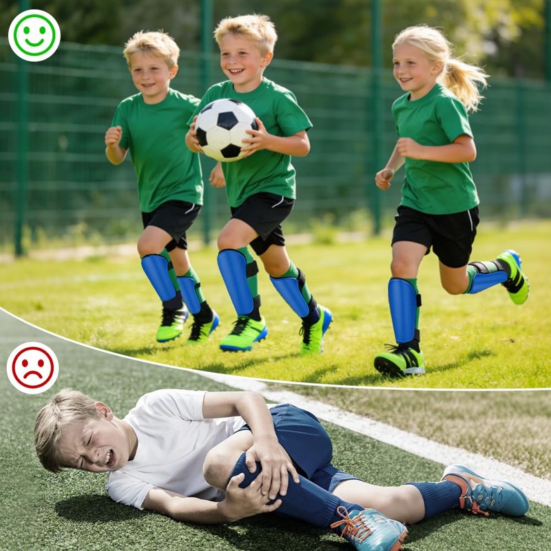 Beugo Football Shin Pads, Kids Football Shin Guards, Style B