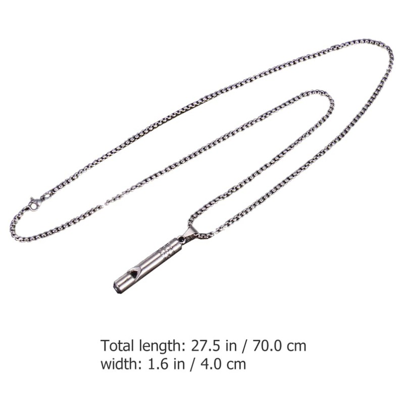 USHOBE Whistle Pendant Necklace Alloy Outdoor Emergency Whistle Emergency Survival