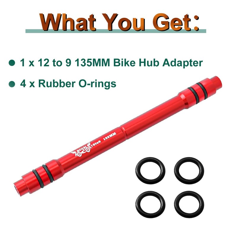 MUQZI Bicycle Thru Axle 12 mm Front Axle to 9