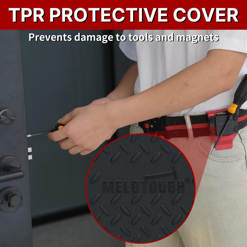 MELOTOUGH Magnetic Tool Holder, N48 Strong Magnetic Belt Clip for