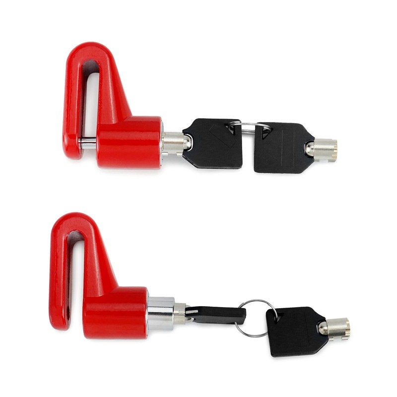 QWORK Motorcycle Bike Anti-Theft Wheel Disc Brake Lock, 2 Pack