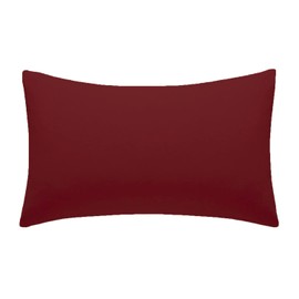 Polycotton Pillowcases 2 Pack 50x75cm [23 Colors] Plain Dyed Housewife Pillow Cases Pair with Envelop Enclosure Poly Cotton Fabric (Wine)