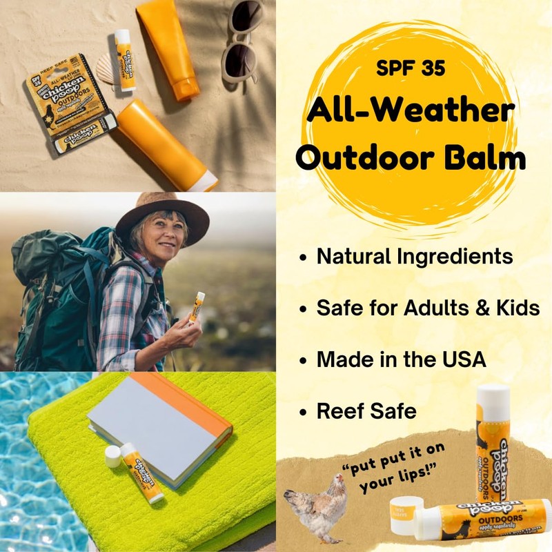 Chicken Poop Lip Balm Simone Chickenbone Outdoors Moisturizer with SPF