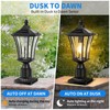 YSN 16" Solar Post Lights Outdoor, Dusk to Dawn Outdoor
