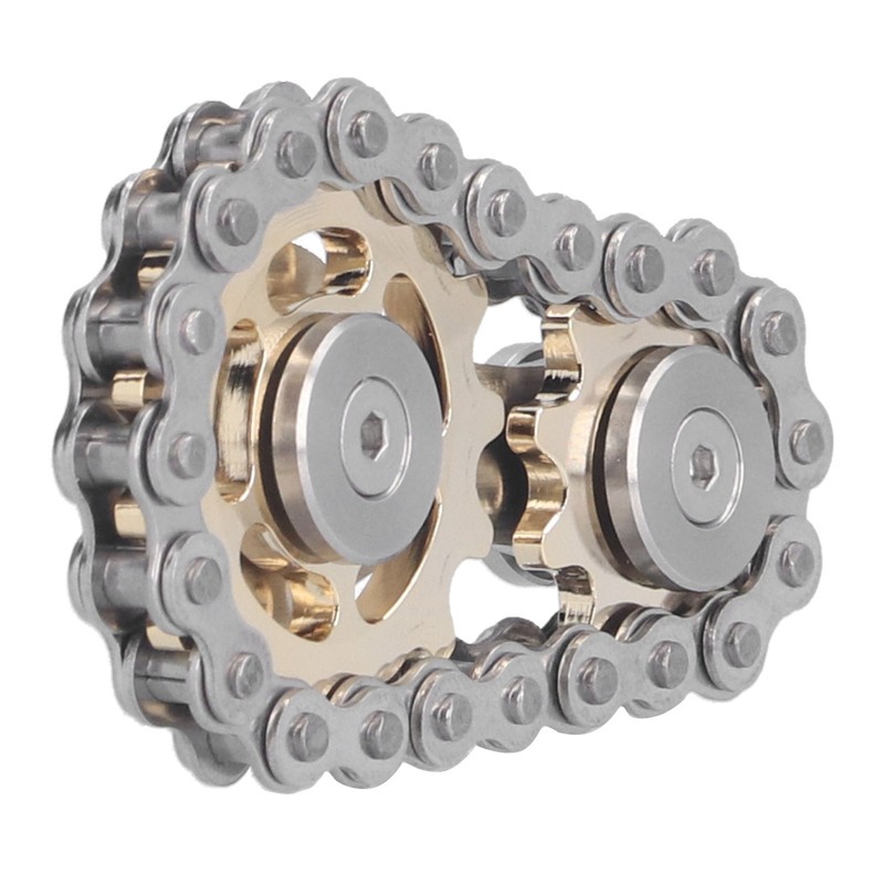 Stainless Steel Fidget Sprocket Toy Children Gears Linkage Bike Chain