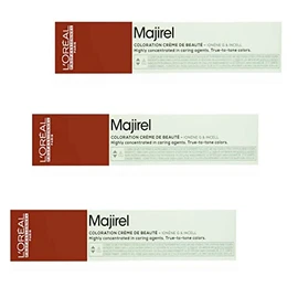 3x L 'Oreal MAJIREL 5,35 Light Gold Mahagonii Cream Colour 50 ml