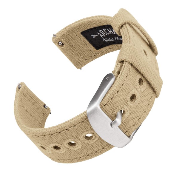 Archer Watchstraps Canvas Quick-Release Replacement Straps Watchstrap with Quick-Release Buckle