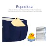 Cangurera Portabebé Raganet Mochila Multifuncional Con Asiento Bebé Color Azul