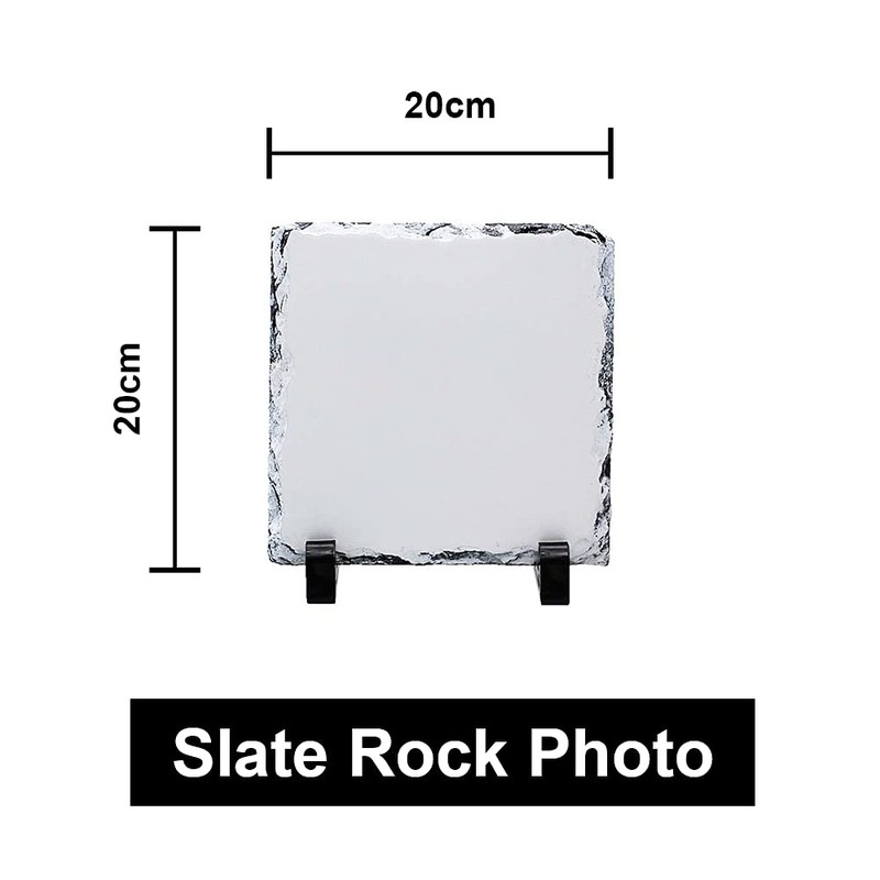 MR.R Sublimation Blank Square Rock Slate Photo Plaque Picture Frame,