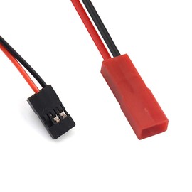 Chanjorlin 4PCS RC Car JST Female Plug to JR Male Connector Male Female Cable with On and Off Switch Servo Adapter Wires for 1/10 1/8 1/16 Crawler Buggy Off Road Truck Car Traxxas Drone Airplane Boat