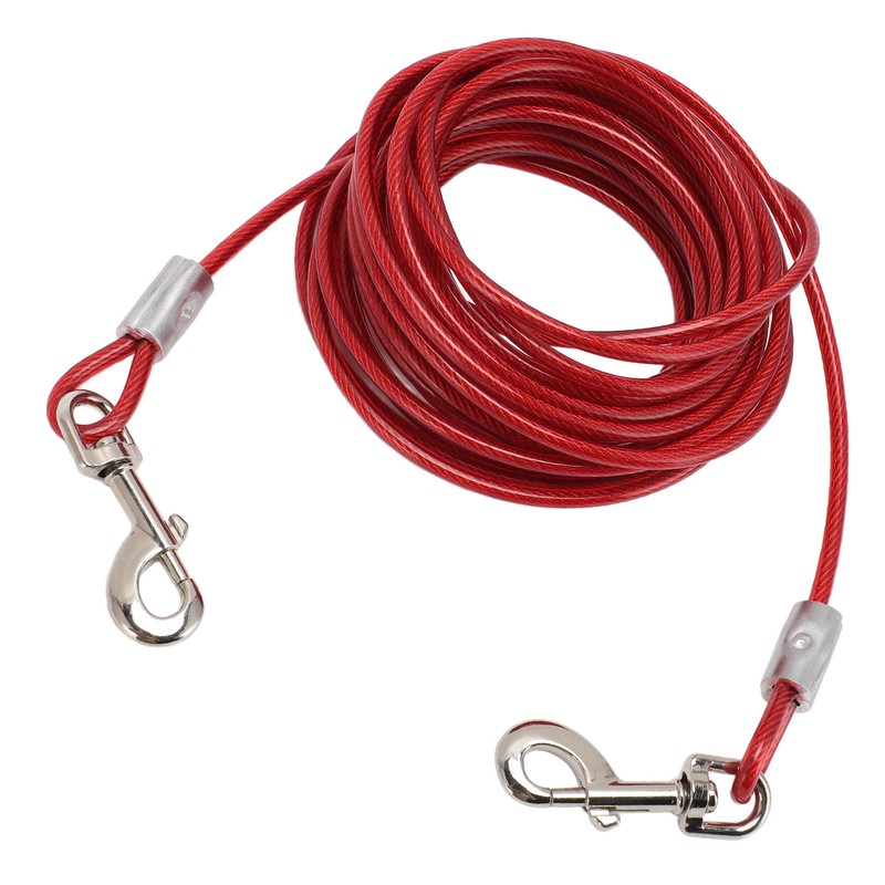 Dog Tie Out Cable Steel Wire Double Head Bite Resistant