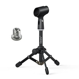 Desk Microphone Stand, Mini Soporte de Sobremesa, Micrófono Plegable, Soporte de Micrófono Trípode de Mesa, Soporte de para Podcasts con Conferencias 