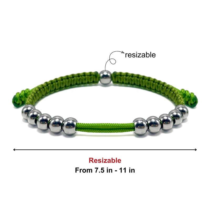 LAMIBEE Golf Stainless Steel 10 Beads Score Counter Bracelet, Golf