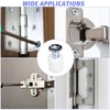 100 Pack Plastic Hinge Dowel Inserts with Screws, Plastic Dowel