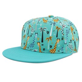 SEYUFN Children's Baseball Cap Baby Girls Boys Cap Baseball Cap with Flat Brim for Children Boys Sports Hat with Cartoon Pattern Girls, giraffe