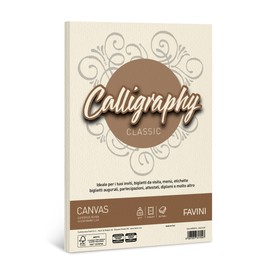 Favini A69Q314 Calligraphy Canvas, A4, elfenbeinfarben, 50 Blatt