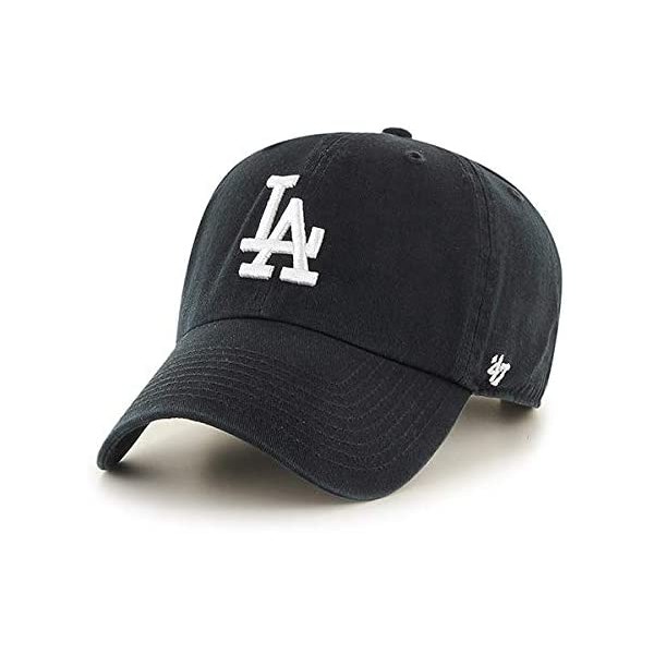 '47 Brand Los Angeles LA Dodgers Clean Up MLB Dad Hat Cap Black/White
