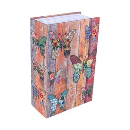 Diversion Book Safe with Key Lock, Secrect Hidden Safe Lock Box Large Money Box High Capacity, 7.09 x 4.53 x 2.17 inches(Butterfly Type)