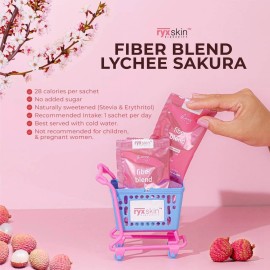 Ryxskin Fiber Blend Lychee Sakura Powdered Mix, 10 Sachets