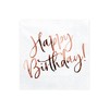 PartyDeco Happy Birthday White Napkins 33 x 33 cm Pack