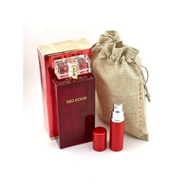 Bundle- Red Door Perfume For Women 3.3 Edt by E.A with Burlap Bag & Mini Refillable Atomiser