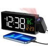 Netzu Projection Clock for Bedroom Ceiling, Alarm Clocks with 180°
