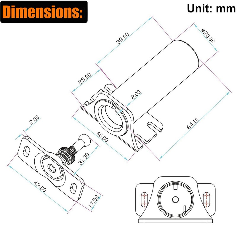 HWMATE DC12V Metal Fail Safe Mode Electric Cabinet Lock 110lb