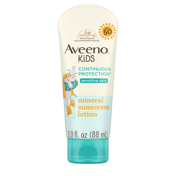 Aveeno Aveeno Kids Continuous Protection Zinc Oxide Mineral Sunscreen Lotion
