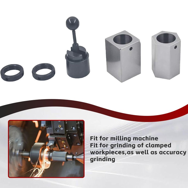 findmall 5C-CB 5C Collet Block Set Hex, Square Collets and