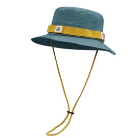 Clakllie Fishing Sun Hat Wide Brim Breathable Cotton Safari Hat with Strap Sun Protection Boonie Hunting Cap Bucket Hats,Blue
