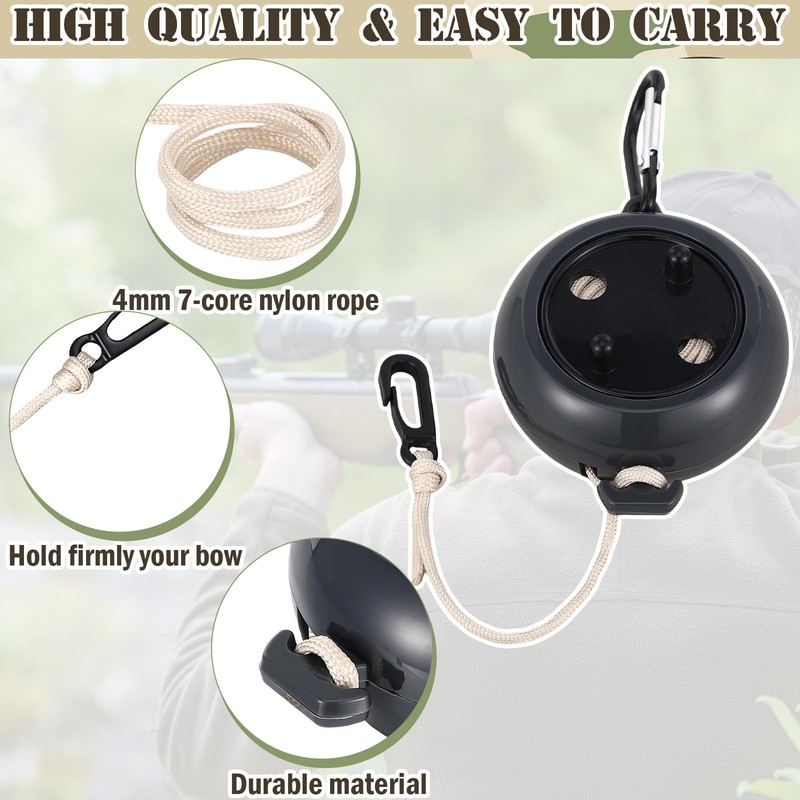 Threlaco 2 Pcs Retractable Bow Hoist Tree Stand Gear 29.5