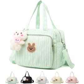 NIKUKY Baby Diaper Bag Tote, Mommy Bag Cute Baby Nappy Bag Stroller Bag Crossbody Maternity Bag Travel Diaper Tote Baby Storage Bag (Green)