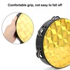 Hand Tambourine Double Row Percussion Polyester Drum Skin Solid Wood