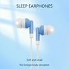 TLLCHYL Blue Wired Headphones, Soft Silicone in-Ear Headphones