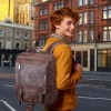 Mochila de Cuero Elegante para Hombre: Impermeable, para Laptop y
