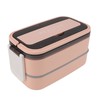 Double Layer Bento Box 316 Stainless Steel Compartment Portable Lunch
