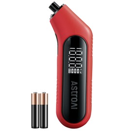 AstroAI AstroAI Digital Tire Pressure Gauge 300PSI Large Screen with Backlight and Flashlight, ANSI 2A High Accuracy, Compatible with Schrader Valves, 4 Units, Presta Valve Adapter Included (Red)