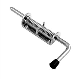 1PC Heavy Duty Stainless Steel 304 Spring Loaded Barrel Bolt Latch Lock,Latch Pin for Door Shed Gate or Tailgate Trailer Garage (Overall Length :220mm/ 8.66inch)