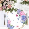 Paper Placemats Disposable 50 Pack Hydrangea Placemats 13.4 Inch Hydrangea