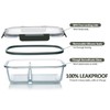 M MCIRCO [5-Pack,36 Oz] Glass Meal Prep Containers 2 Compartments