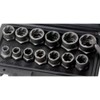 Extractor Socket Sets14pcs, Inside Square Female, Outside Hex to Drive