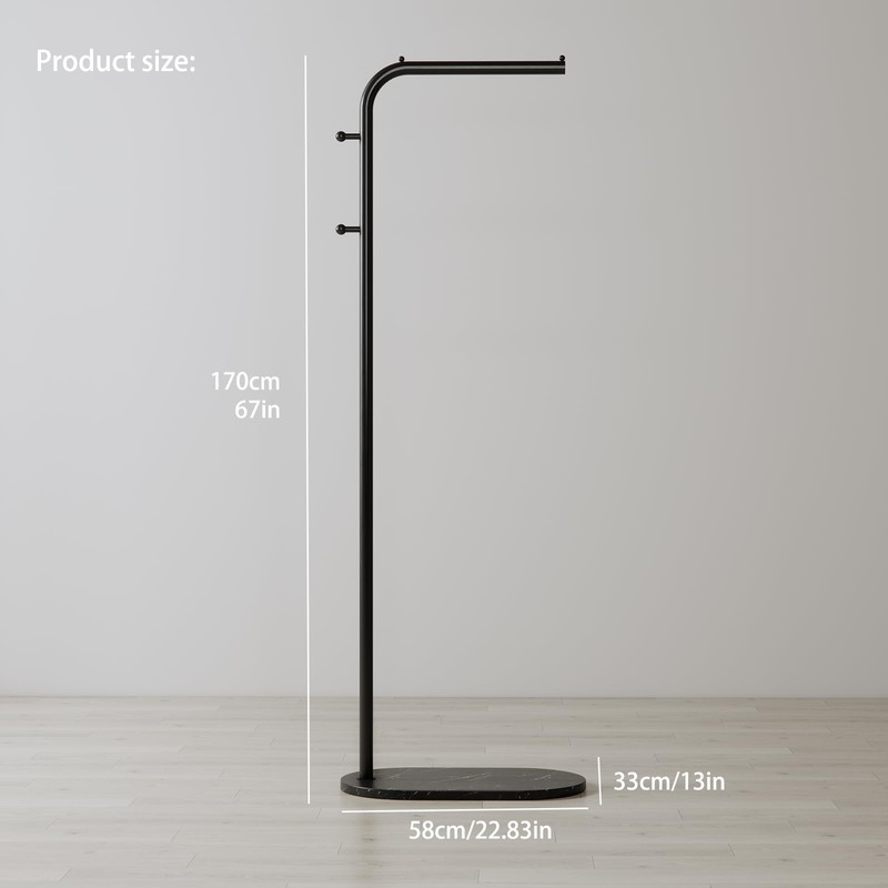 BUZUEY clothes rack,Modern clothing racks for hanging clothes,7-shaped coat rack