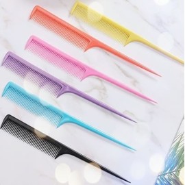Hair Salon Straight Tail Comb for Dyeing 06 50ea