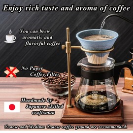Ceramic Reusable Coffee Filter Dripper Paperless Sustinable Mt. Fuji Made in Japan (Green)