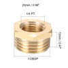 sourcing map Brass Threaded Pipe Fitting 1/2 BSP Male x