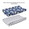 2Pcs Baby Crib Sheets Cotton Yarn Detachable Print Fitted Crib